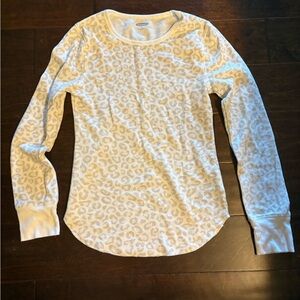Leopard Print Long Sleeve pajama top